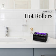 Travel Size 1.25" Ceramic Hot Hair Rollers – 10-Piece Compact Set with Anti-Static & Ionic Technology - Luxe Ladies Moda