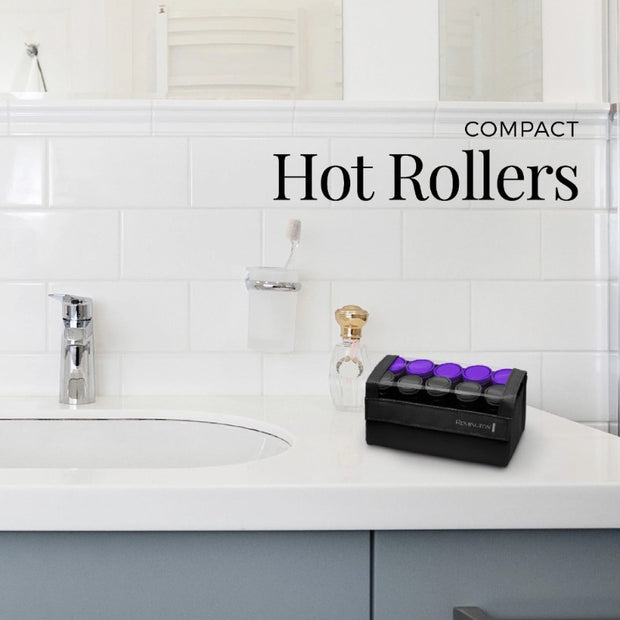 Travel Size 1.25" Ceramic Hot Hair Rollers – 10-Piece Compact Set with Anti-Static & Ionic Technology - Luxe Ladies Moda