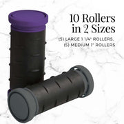 Travel Size 1.25" Ceramic Hot Hair Rollers – 10-Piece Compact Set with Anti-Static & Ionic Technology - Luxe Ladies Moda