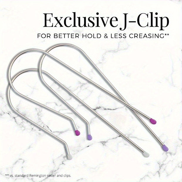 Travel Size 1.25" Ceramic Hot Hair Rollers – 10-Piece Compact Set with Anti-Static & Ionic Technology - Luxe Ladies Moda