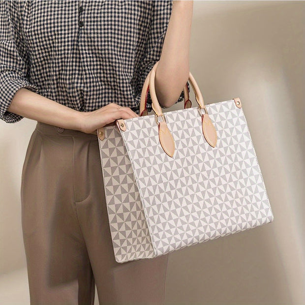 Elegant Designer Handbag for Women: Large Tote Purse with Top Handle and Shoulder Strap - Luxe Ladies Moda