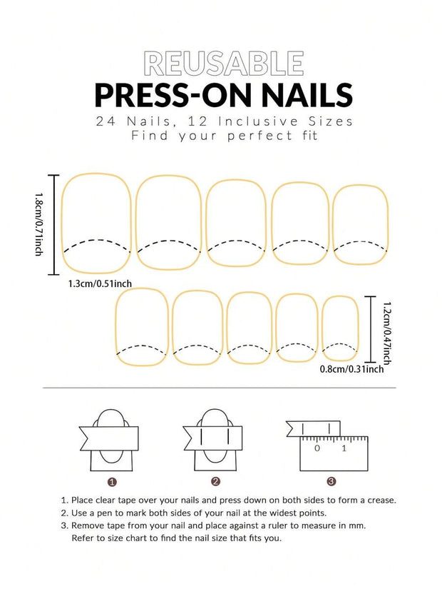 24pcs White French Tip False Press On Nails Short Length Full Cover Pink Nude White Fake Nails Set For Women Girls Nail Supplies - Luxe Ladies Moda