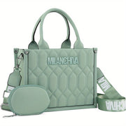 Quilted Tote Bag for Women Top Handle Handbags with Coin Pouch - Luxe Ladies Moda