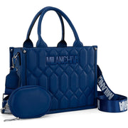 Milan Chiva Quilted Tote Bag for Women Top Handle Handbags with Coin Pouch - Luxe Ladies Moda