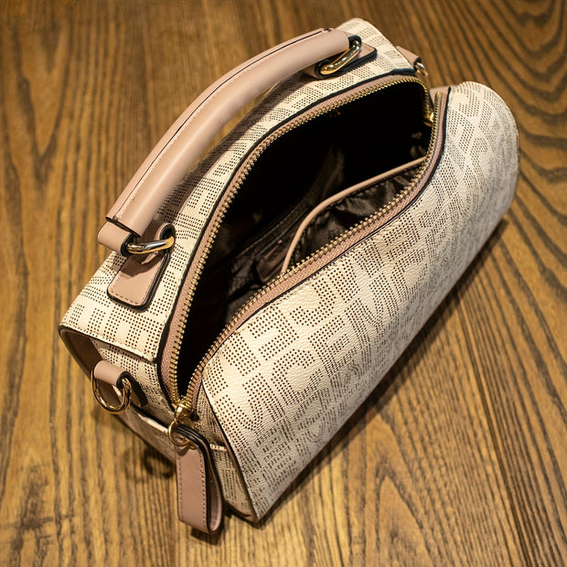 Designer Print Crossbody Bag, Women's Versatile Shoulder Handbag, Elegant Top Handle Purse - Luxe Ladies Moda