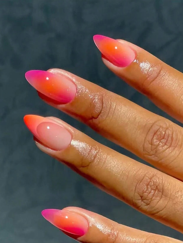 24pcs White French Tip False Press On Nails Short Length Full Cover Pink Nude White Fake Nails Set For Women Girls Nail Supplies - Luxe Ladies Moda