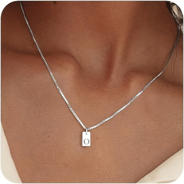 Initial Necklace Alphabet Necklace Delicate Name Necklace Initial Pendant Necklace - Luxe Ladies Moda