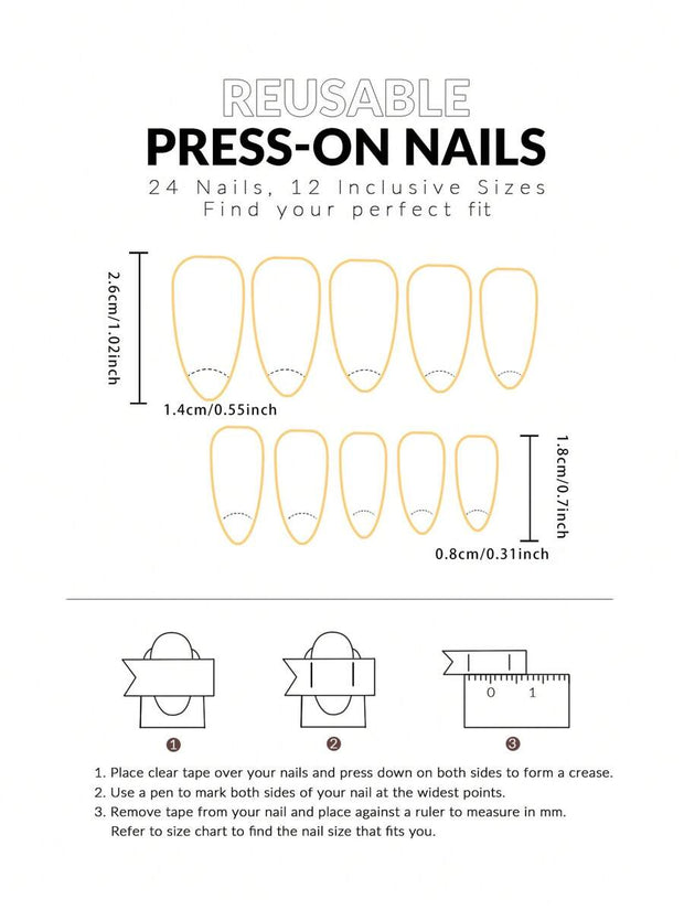 24pcs White French Tip False Press On Nails Short Length Full Cover Pink Nude White Fake Nails Set For Women Girls Nail Supplies - Luxe Ladies Moda
