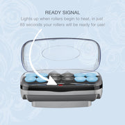 Professional Jumbo and Super Jumbo Ceramic Hot Hair Rollers Set – 12 Piece, Blue - Luxe Ladies Moda