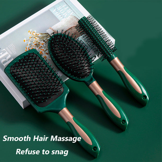 3PCS/ 1PCS Airbag comb massage comb, Hair Brush, Detangling Brush and Hair Comb Set for Men and Women, Great On Wet or Dry Hair, No More Tangle Hairbrush for Long Thick Thin Curly Natural Hair (green3PCS/ 1PCS) - Luxe Ladies Moda