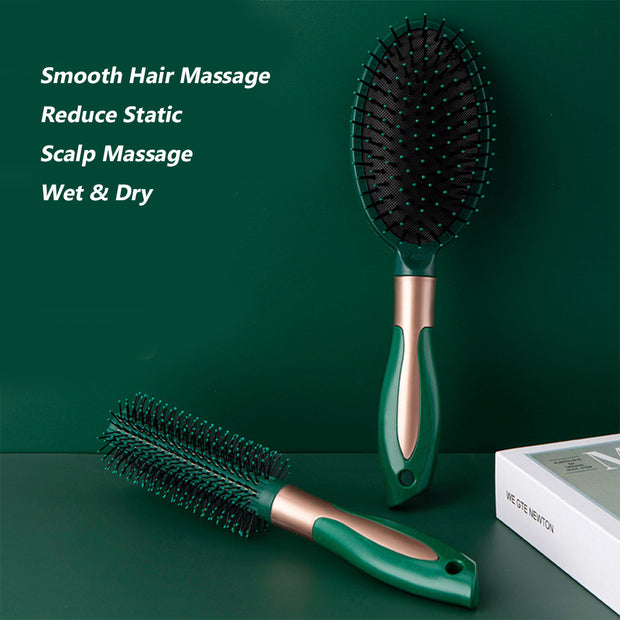 3PCS/ 1PCS Airbag comb massage comb, Hair Brush, Detangling Brush and Hair Comb Set for Men and Women, Great On Wet or Dry Hair, No More Tangle Hairbrush for Long Thick Thin Curly Natural Hair (green3PCS/ 1PCS) - Luxe Ladies Moda