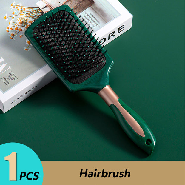 3PCS/ 1PCS Airbag comb massage comb, Hair Brush, Detangling Brush and Hair Comb Set for Men and Women, Great On Wet or Dry Hair, No More Tangle Hairbrush for Long Thick Thin Curly Natural Hair (green3PCS/ 1PCS) - Luxe Ladies Moda