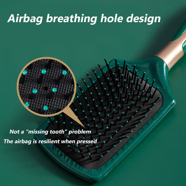 3PCS/ 1PCS Airbag comb massage comb, Hair Brush, Detangling Brush and Hair Comb Set for Men and Women, Great On Wet or Dry Hair, No More Tangle Hairbrush for Long Thick Thin Curly Natural Hair (green3PCS/ 1PCS) - Luxe Ladies Moda