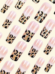 24pcs Long Stiletto Press-On Nails – Pink Gradient French Style with Rhinestones - Luxe Ladies Moda