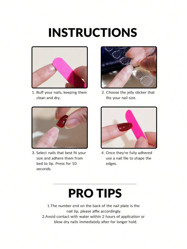 24pcs Long Stiletto Press-On Nails – Pink Gradient French Style with Rhinestones - Luxe Ladies Moda