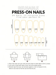 24pcs Long Stiletto Press-On Nails – Pink Gradient French Style with Rhinestones - Luxe Ladies Moda