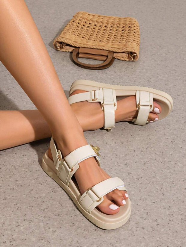 Flat Sandals For Women Comfortable Open Toe Summer Sandals Adjustable Fashion Dress Sandals - Luxe Ladies Moda