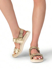 Flat Sandals For Women Comfortable Open Toe Summer Sandals Adjustable Fashion Dress Sandals - Luxe Ladies Moda
