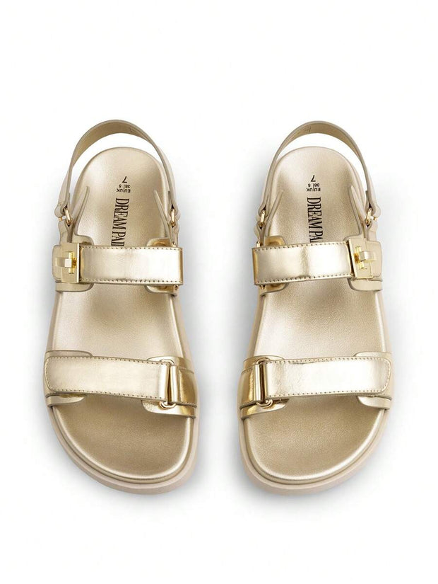Flat Sandals For Women Comfortable Open Toe Summer Sandals Adjustable Fashion Dress Sandals - Luxe Ladies Moda