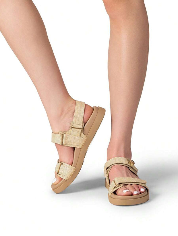 Flat Sandals For Women Comfortable Open Toe Summer Sandals Adjustable Fashion Dress Sandals - Luxe Ladies Moda