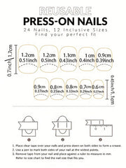 24pcs Short Square French False Nails, Cute And Simple Ins Milky White Flower Leaves Wear Nails, Full Coverage Detachable Women's Nail Art Set, Suitable For Party Dance Daily Wear - Luxe Ladies Moda