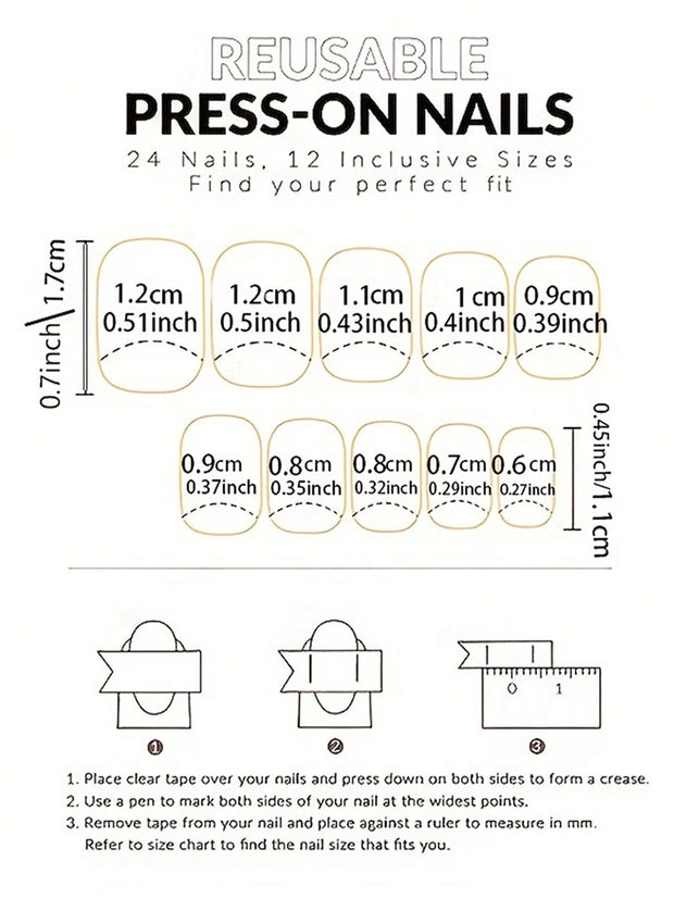 24pcs Short Square French False Nails, Cute And Simple Ins Milky White Flower Leaves Wear Nails, Full Coverage Detachable Women's Nail Art Set, Suitable For Party Dance Daily Wear - Luxe Ladies Moda