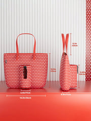 Tote Bag With Front Pocket And Zipper, Waterproof Shoulder Bag With Water Bottle Holder, Fits Laptop, Tumbler With Handle And Straw, - Luxe Ladies Moda