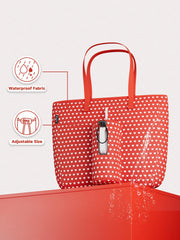 Tote Bag With Front Pocket And Zipper, Waterproof Shoulder Bag With Water Bottle Holder, Fits Laptop, Tumbler With Handle And Straw, - Luxe Ladies Moda