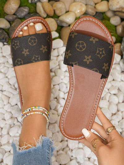 H-Shaped Women’s Slippers – Roman Style, Comfortable Slip-On Flats - Luxe Ladies Moda