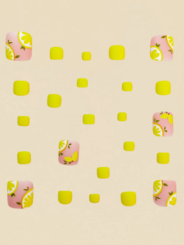 Square Shaped Matte Nail Stickers, Blue Floral Nail Art Stickers, Shiny Nail Art Stickers, Fashionable For Spring/Summer - Luxe Ladies Moda