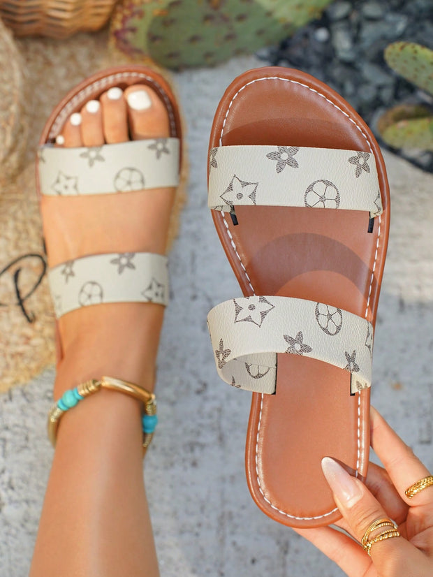 H-Shaped Women’s Slippers – Roman Style, Comfortable Slip-On Flats - Luxe Ladies Moda