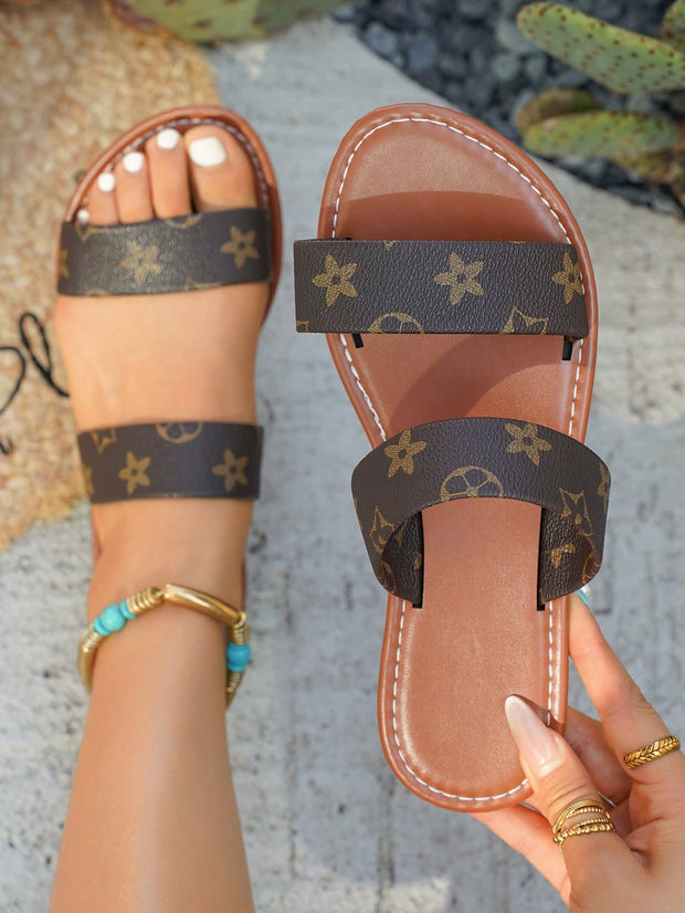 H-Shaped Women’s Slippers – Roman Style, Comfortable Slip-On Flats - Luxe Ladies Moda