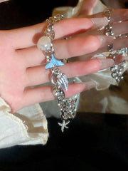 1pc Vacation Style Starfish & Shell Pendant Bracelet - Luxe Ladies Moda