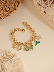 1pc Vacation Style Starfish & Shell Pendant Bracelet - Luxe Ladies Moda
