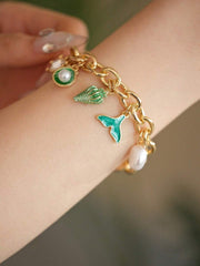 1pc Vacation Style Starfish & Shell Pendant Bracelet - Luxe Ladies Moda