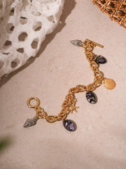 1pc Vacation Style Starfish & Shell Pendant Bracelet - Luxe Ladies Moda