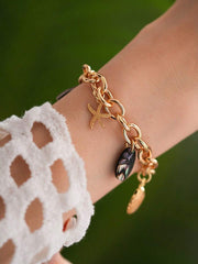 1pc Vacation Style Starfish & Shell Pendant Bracelet - Luxe Ladies Moda