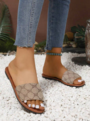 H-Shaped Women’s Slippers – Roman Style, Comfortable Slip-On Flats - Luxe Ladies Moda