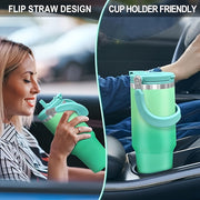 40oz Stainless Steel Vacuum Insulated Bottle – Leakproof, Double-Wall Insulation, Portable Handle, Gradient Color - Luxe Ladies Moda