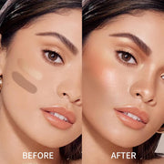 Contour and Highlighter Stick, Highly Pigmented & Blendable, Long Lasting & Creamy Texture, Waterproof, Natural Finish Contour Set for Face Sculpting, Travel-Friendly, 01 Amber & 03 Champagne