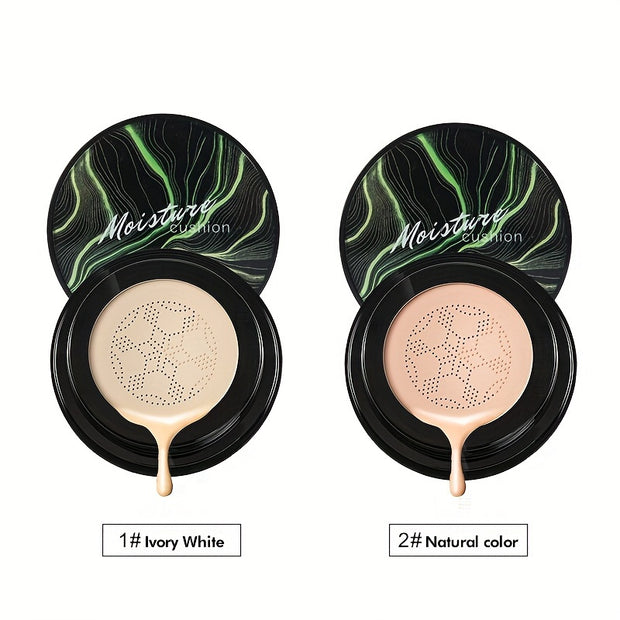 2pcs Mushroom CC Cream Hydrating Waterproof Long Lasting Air Cushion BB Cream Pore Invisible Face Makeup Foundation - Luxe Ladies Moda