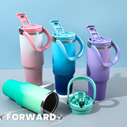 40oz Stainless Steel Vacuum Insulated Bottle – Leakproof, Double-Wall Insulation, Portable Handle, Gradient Color - Luxe Ladies Moda