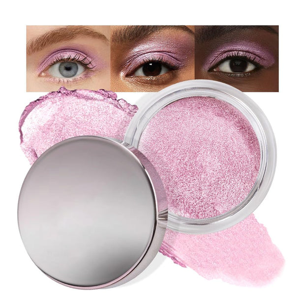Cream Glitter Light Champagne Shimmer Metallic Eyeshadow Palette Makeup, Mini Instant Holographic Eyeshadow for Women, Sombras Crema Para Ojos, Talc, Paraben & Cruelty Free, 730