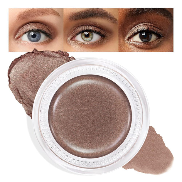 Cream Glitter Light Champagne Shimmer Metallic Eyeshadow Palette Makeup, Mini Instant Holographic Eyeshadow for Women, Sombras Crema Para Ojos, Talc, Paraben & Cruelty Free, 730