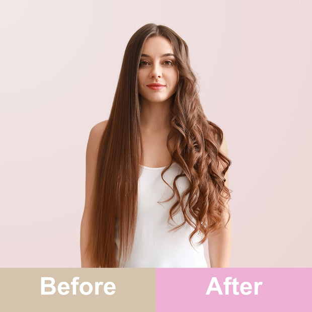 Rotating Curling Iron 1.1 Inch, Upgraded Automatic Curling Iron with Extra-Long Barrel, Dual Voltage Self Curling Wand 1.25" Hair Curler for Long Hair for Effortless Waves, Beach Curls - Luxe Ladies Moda