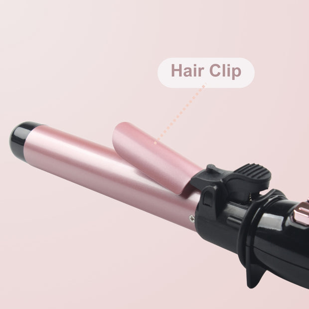 Rotating Curling Iron 1.1 Inch, Upgraded Automatic Curling Iron with Extra-Long Barrel, Dual Voltage Self Curling Wand 1.25" Hair Curler for Long Hair for Effortless Waves, Beach Curls - Luxe Ladies Moda