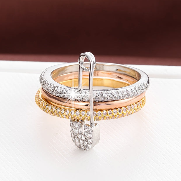 A Minimalist Ring for Women That Features a Detachable Design with Zirconia Inlays. - Luxe Ladies Moda