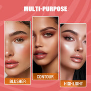 Bronzer Butter Bronzer for Dark Complexions Contour Palette with Matte Brown Shades for Nose Cheek and Profile Natural Nude Make