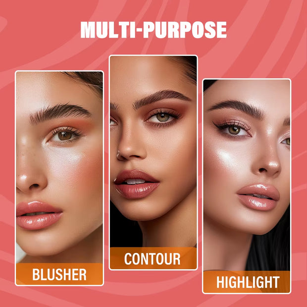 Bronzer Butter Bronzer for Dark Complexions Contour Palette with Matte Brown Shades for Nose Cheek and Profile Natural Nude Make
