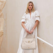 Satchel Purses and Handbags for Women Soft Vegan Leather Tote Shoulder Bag Top Handle with Crossbody Strap